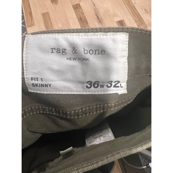 Rag & Bone Mens Green Jeans - Size 36x32 - Picture 4 of 4
